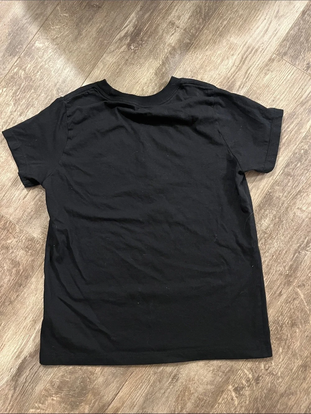 Nike Black Tee with White Swoosh Logo Boys Size L